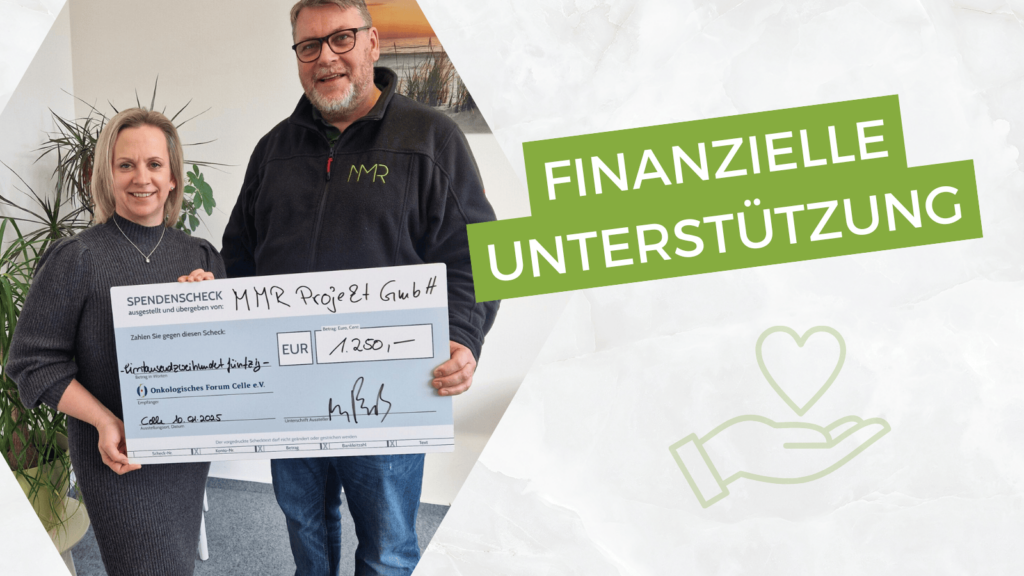 Übergabe des Spendenschecks